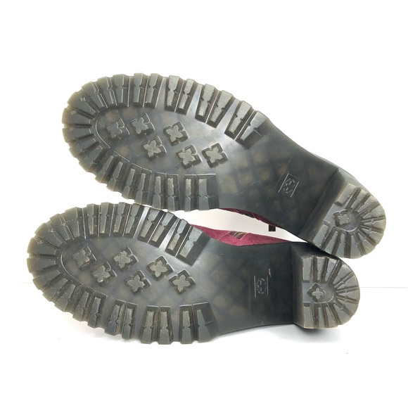 Dr Martens Magdalena Suede Leather Burgundy Ankle Zip Boots Women’s 11 Shoes - Picture 11 of 13